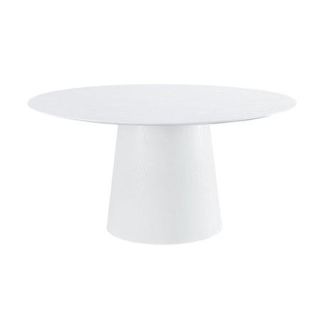 Pauline White Ash 62" Round Dining Table by TOV Furniture at Eve Furniture