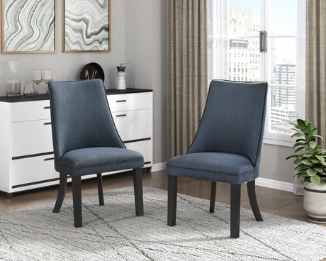 Paulson Blue Gray/Dark Walnut Side Chair, Set of 2 by Homelegance at Eve Furniture