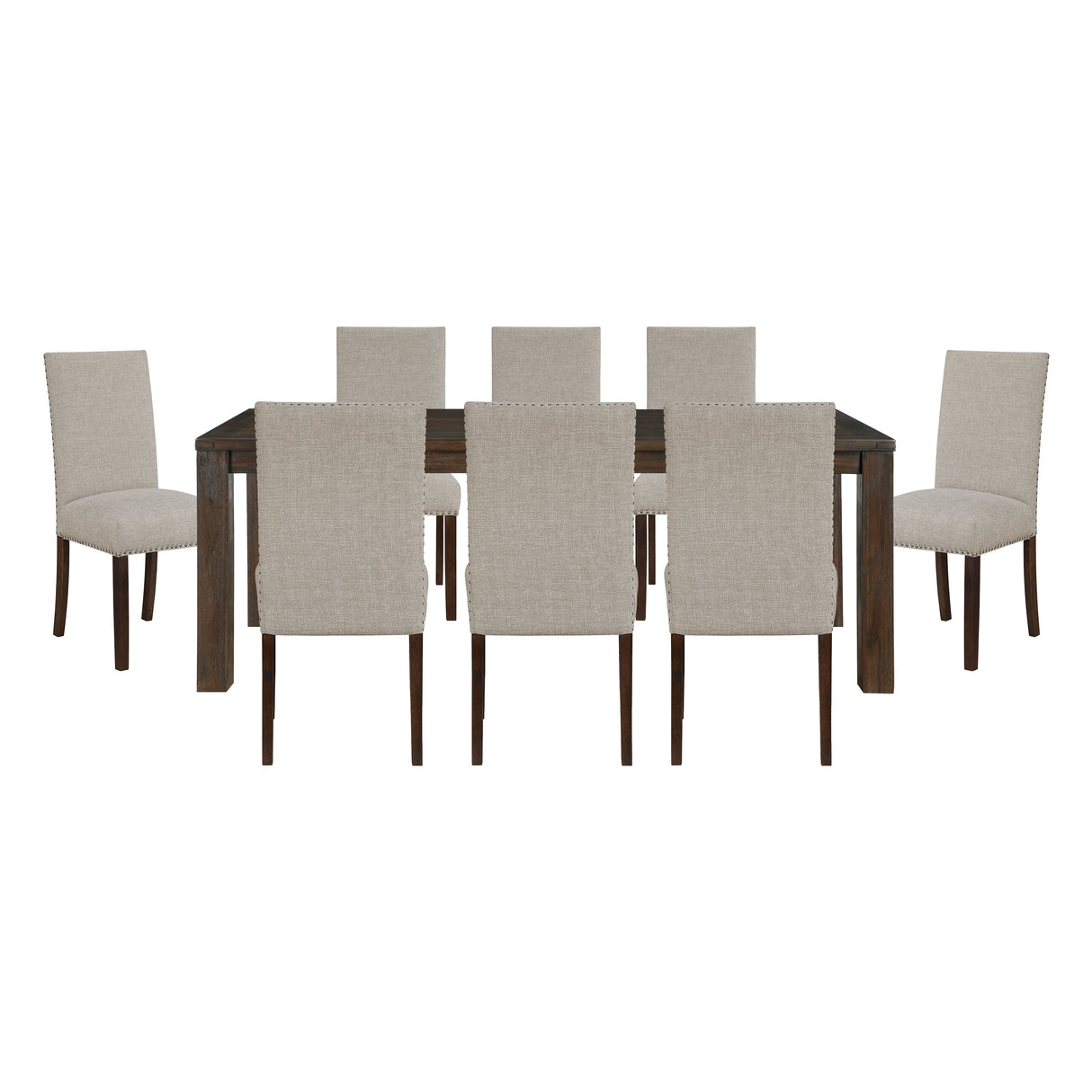 Paulson Dark Brown/Taupe 79" Dining Room Set by Homelegance at Eve Furniture