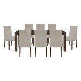 Paulson Dark Brown/Taupe 79" Dining Room Set by Homelegance at Eve Furniture
