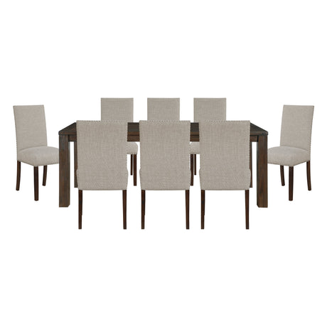 Paulson Dark Brown/Taupe 79" Dining Room Set by Homelegance at Eve Furniture