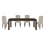 Paulson Dark Brown/Taupe 79" Dining Room Set by Homelegance at Eve Furniture