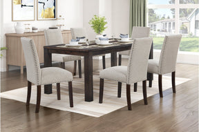 Paulson Dark Brown/Taupe 79" Dining Room Set by Homelegance at Eve Furniture