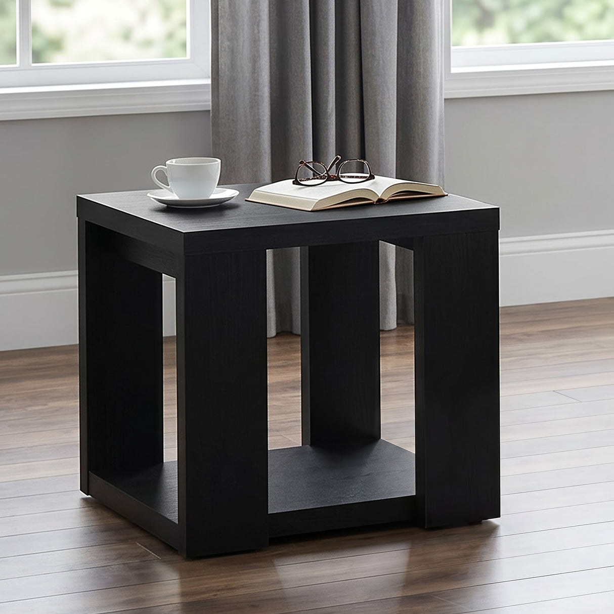 Pavone Black End Table by Coaster at Eve Furniture