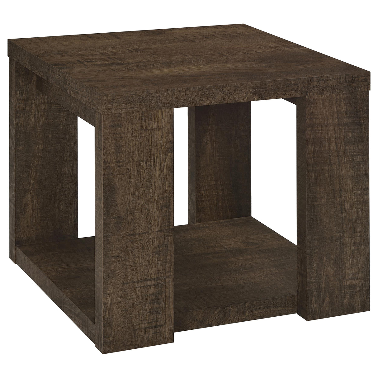 Pavone Dark Rustic Mango End Table by Coaster at Eve Furniture