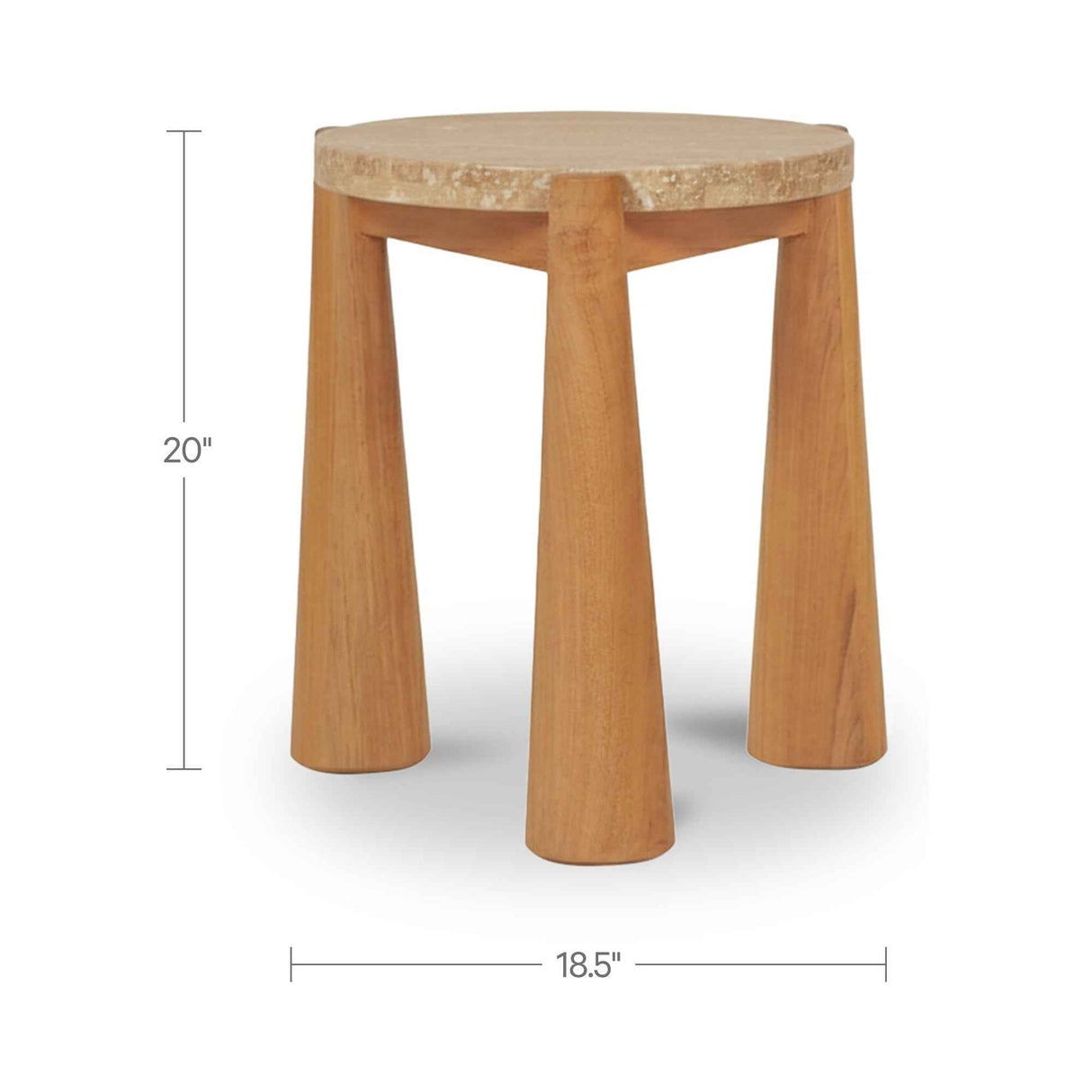 Pax Natural Outdoor Side Table by Moe's Home at Eve Furniture