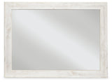 Paxberry Whitewash Bedroom Mirror (Mirror Only) by Ashley at Eve Furniture