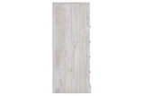 Paxberry Whitewash Chest of Drawers by Ashley at Eve Furniture