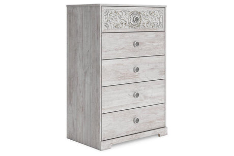 Paxberry Whitewash Chest of Drawers by Ashley at Eve Furniture