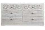Paxberry Whitewash Dresser by Ashley at Eve Furniture