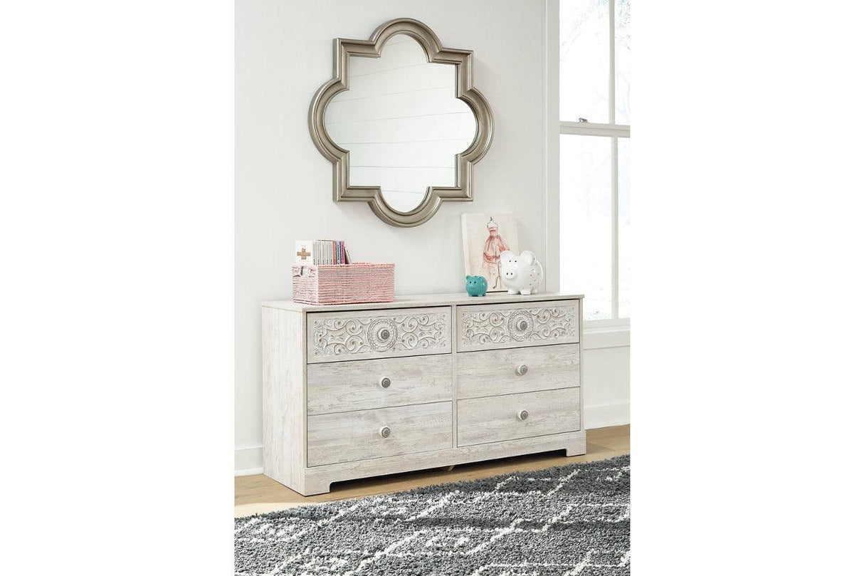 Paxberry Whitewash Dresser by Ashley at Eve Furniture