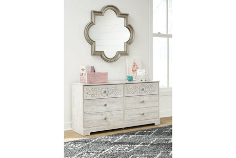 Paxberry Whitewash Dresser by Ashley at Eve Furniture
