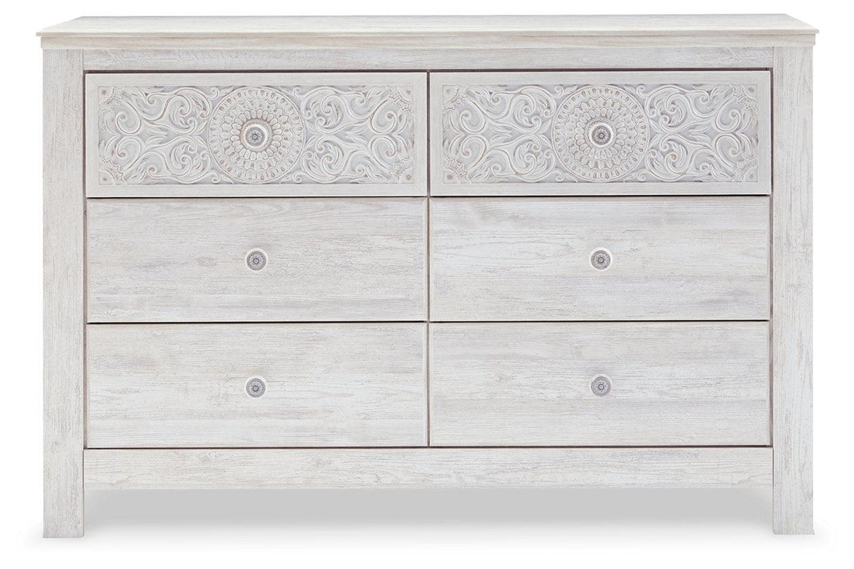 Paxberry Whitewash Dresser by Ashley at Eve Furniture