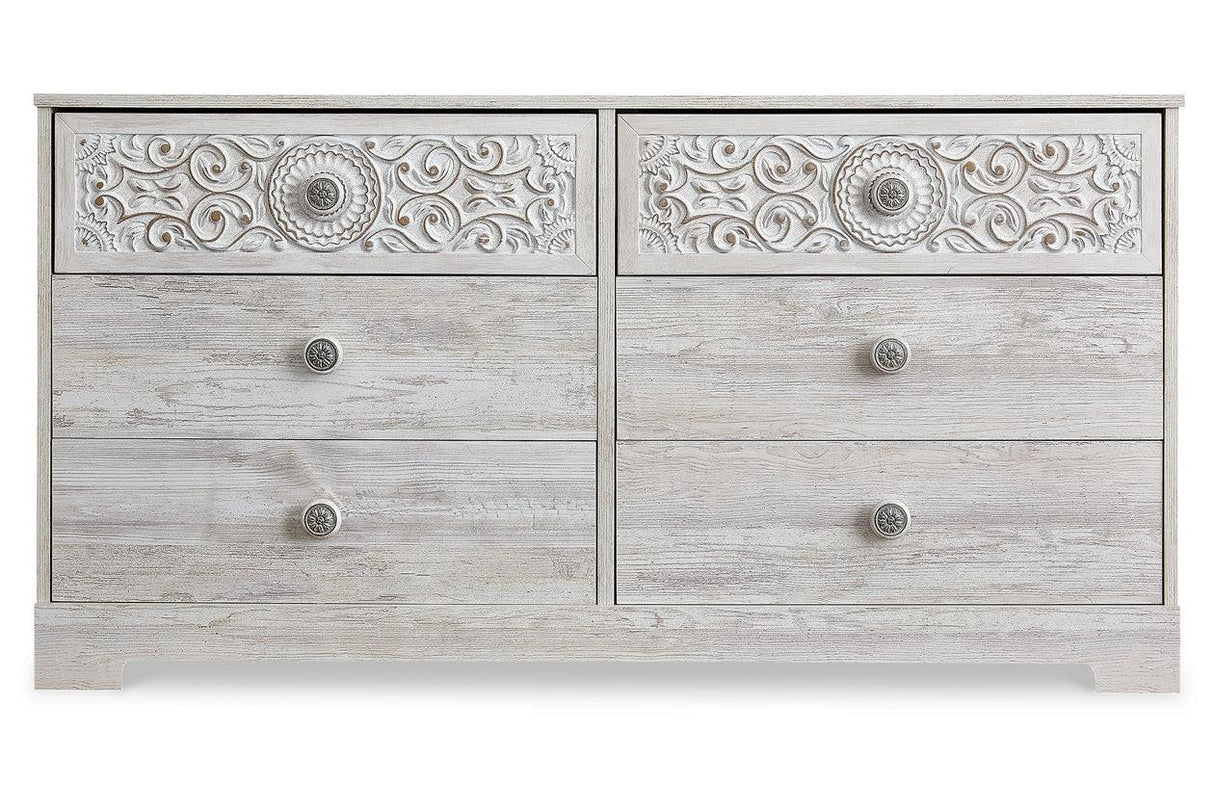 Paxberry Whitewash Dresser by Ashley at Eve Furniture