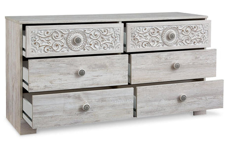 Paxberry Whitewash Dresser by Ashley at Eve Furniture