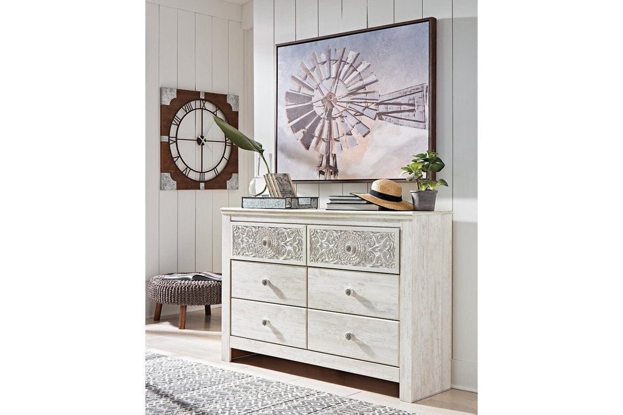 Paxberry Whitewash Dresser by Ashley at Eve Furniture