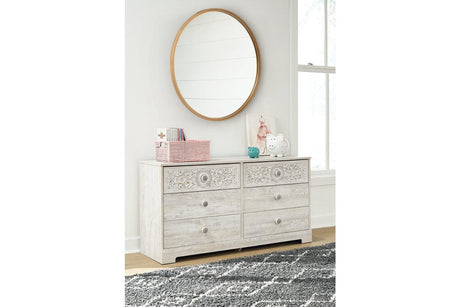 Paxberry Whitewash Dresser by Ashley at Eve Furniture