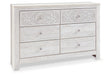 Paxberry Whitewash Dresser by Ashley at Eve Furniture