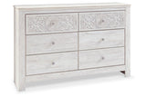 Paxberry Whitewash Dresser by Ashley at Eve Furniture