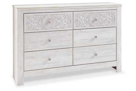 Paxberry Whitewash Dresser by Ashley at Eve Furniture