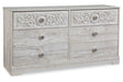 Paxberry Whitewash Dresser by Ashley at Eve Furniture