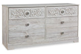 Paxberry Whitewash Dresser by Ashley at Eve Furniture