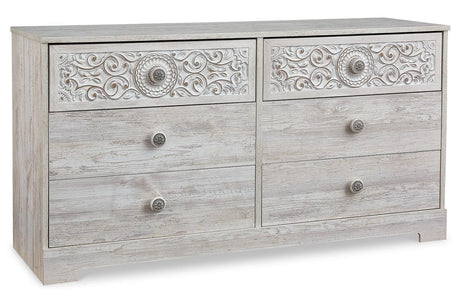 Paxberry Whitewash Dresser by Ashley at Eve Furniture