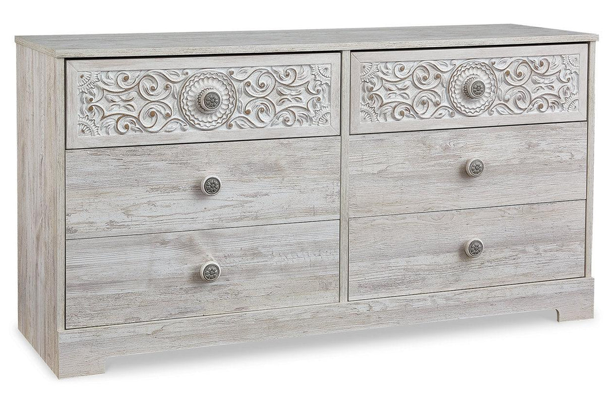 Paxberry Whitewash Dresser by Ashley at Eve Furniture