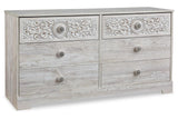 Paxberry Whitewash Dresser by Ashley at Eve Furniture