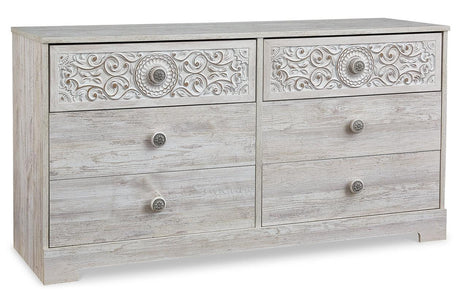 Paxberry Whitewash Dresser by Ashley at Eve Furniture