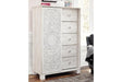 Paxberry Whitewash Dressing Chest by Ashley at Eve Furniture