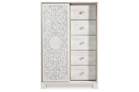 Paxberry Whitewash Dressing Chest by Ashley at Eve Furniture