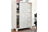 Paxberry Whitewash Dressing Chest by Ashley at Eve Furniture