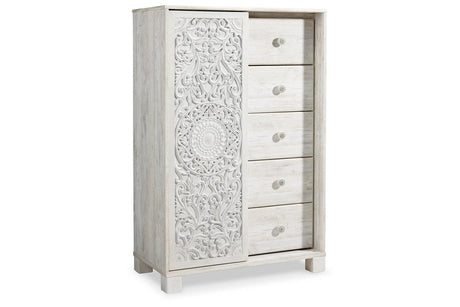 Paxberry Whitewash Dressing Chest by Ashley at Eve Furniture