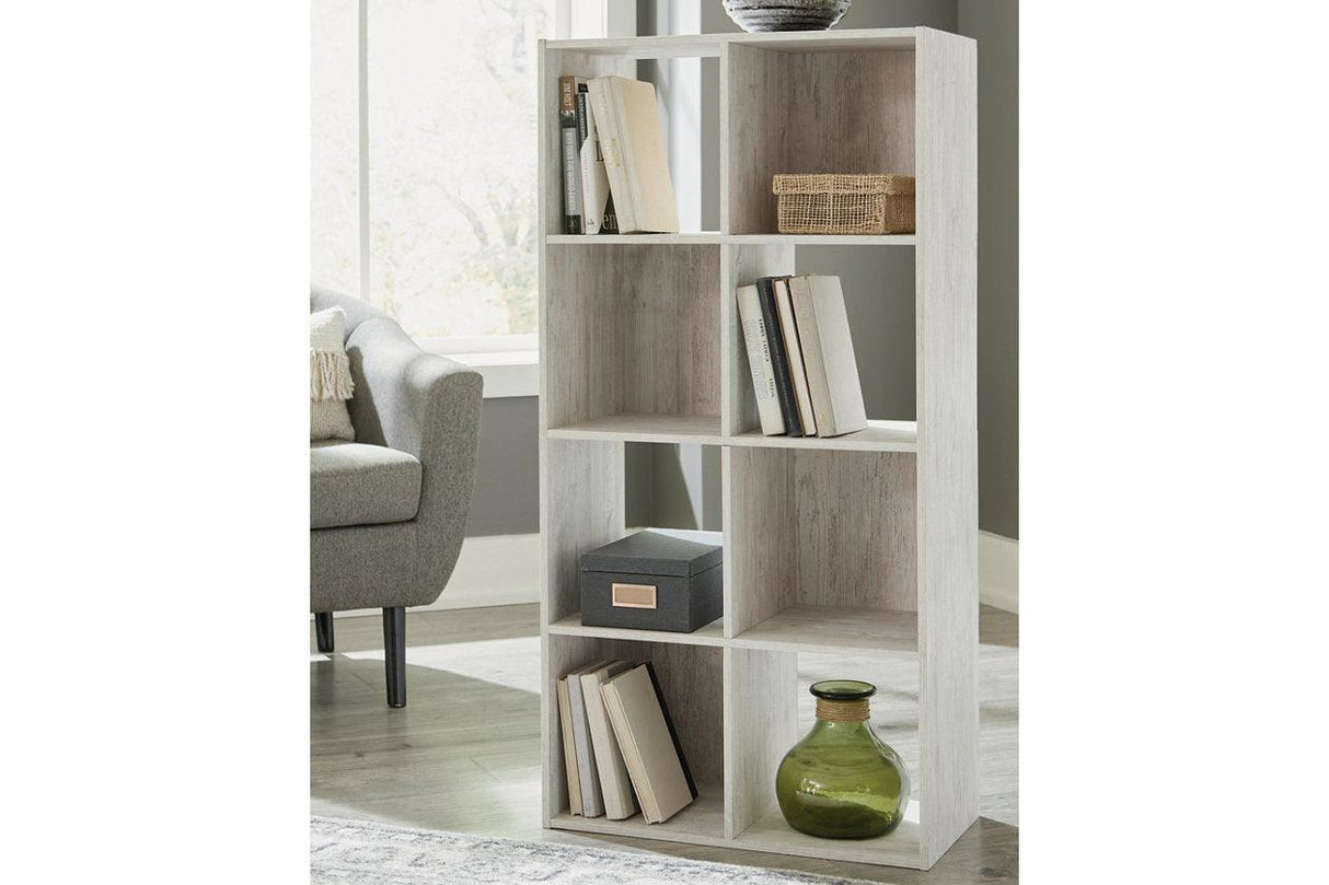 Paxberry Whitewash Eight Cube Organizer by Ashley at Eve Furniture