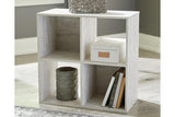 Paxberry Whitewash Four Cube Organizer by Ashley at Eve Furniture