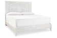 Paxberry Whitewash King Panel Bed by Ashley at Eve Furniture