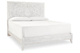 Paxberry Whitewash King Panel Bed by Ashley at Eve Furniture