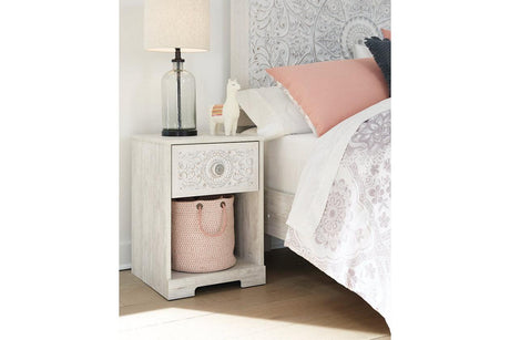 Paxberry Whitewash Nightstand by Ashley at Eve Furniture