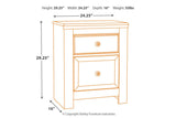 Paxberry Whitewash Nightstand by Ashley at Eve Furniture