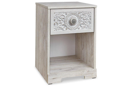 Paxberry Whitewash Nightstand by Ashley at Eve Furniture