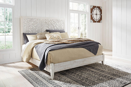 Paxberry Whitewash Panel Bedroom Set by Ashley at Eve Furniture
