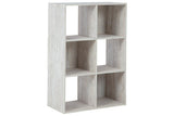 Paxberry Whitewash Six Cube Organizer by Ashley at Eve Furniture