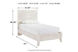 Paxberry Whitewash Twin Panel Bed by Ashley at Eve Furniture