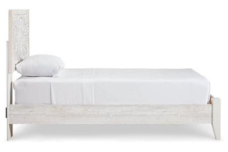 Paxberry Whitewash Twin Panel Bed by Ashley at Eve Furniture
