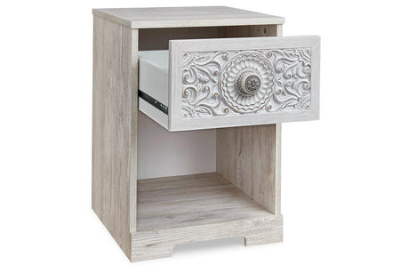 Paxberry Whitewash Nightstand by Ashley at Eve Furniture