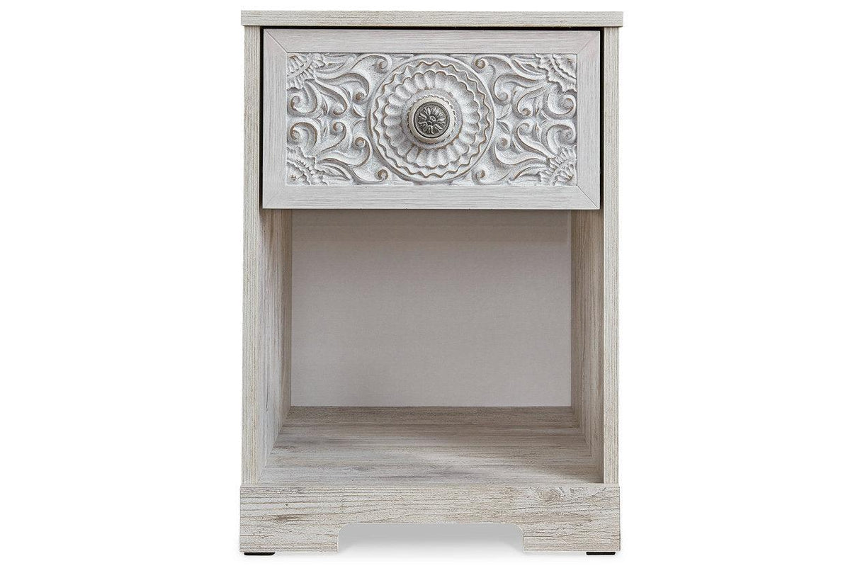 Paxberry Whitewash Nightstand by Ashley at Eve Furniture