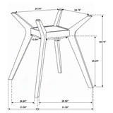 Paxton Beige 5-piece Round Glass Top Counter Height Dining Set by Coaster at Eve Furniture