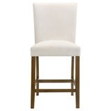 Paxton Beige 5-piece Round Glass Top Counter Height Dining Set by Coaster at Eve Furniture