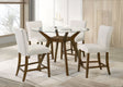 Paxton Beige 5-piece Round Glass Top Counter Height Dining Set by Coaster at Eve Furniture